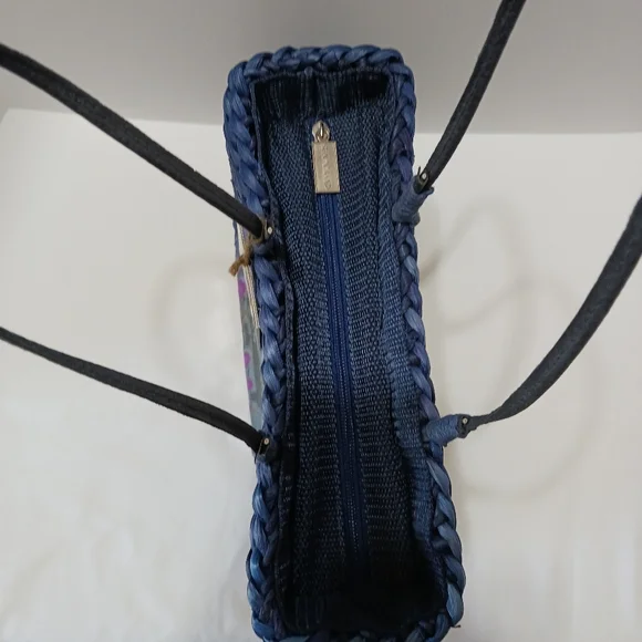 🐴 NWT Sun n Sand Horse Design Blue Straw Tote - Picture 9 of 10